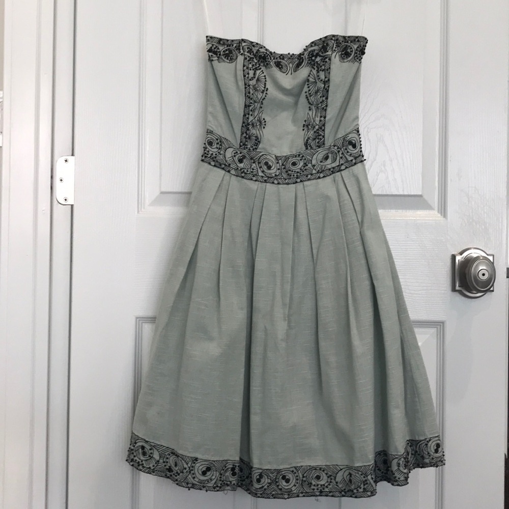 French Connection Teal Beaded Dress